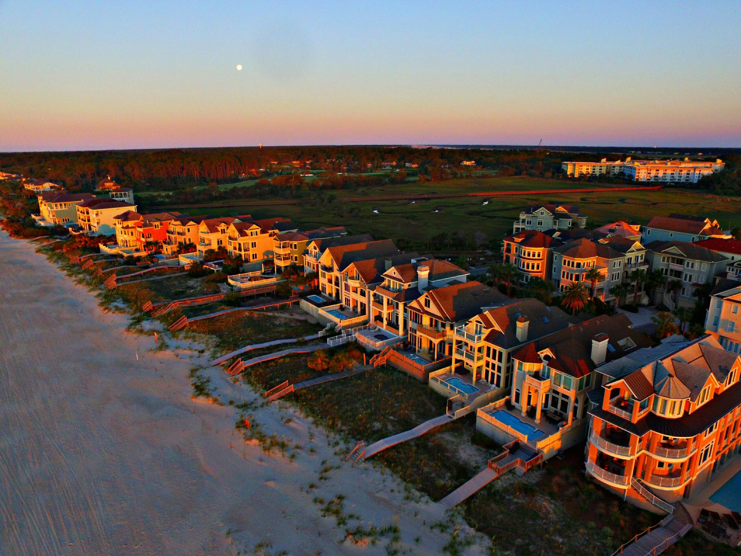 Aerial view of florida houses